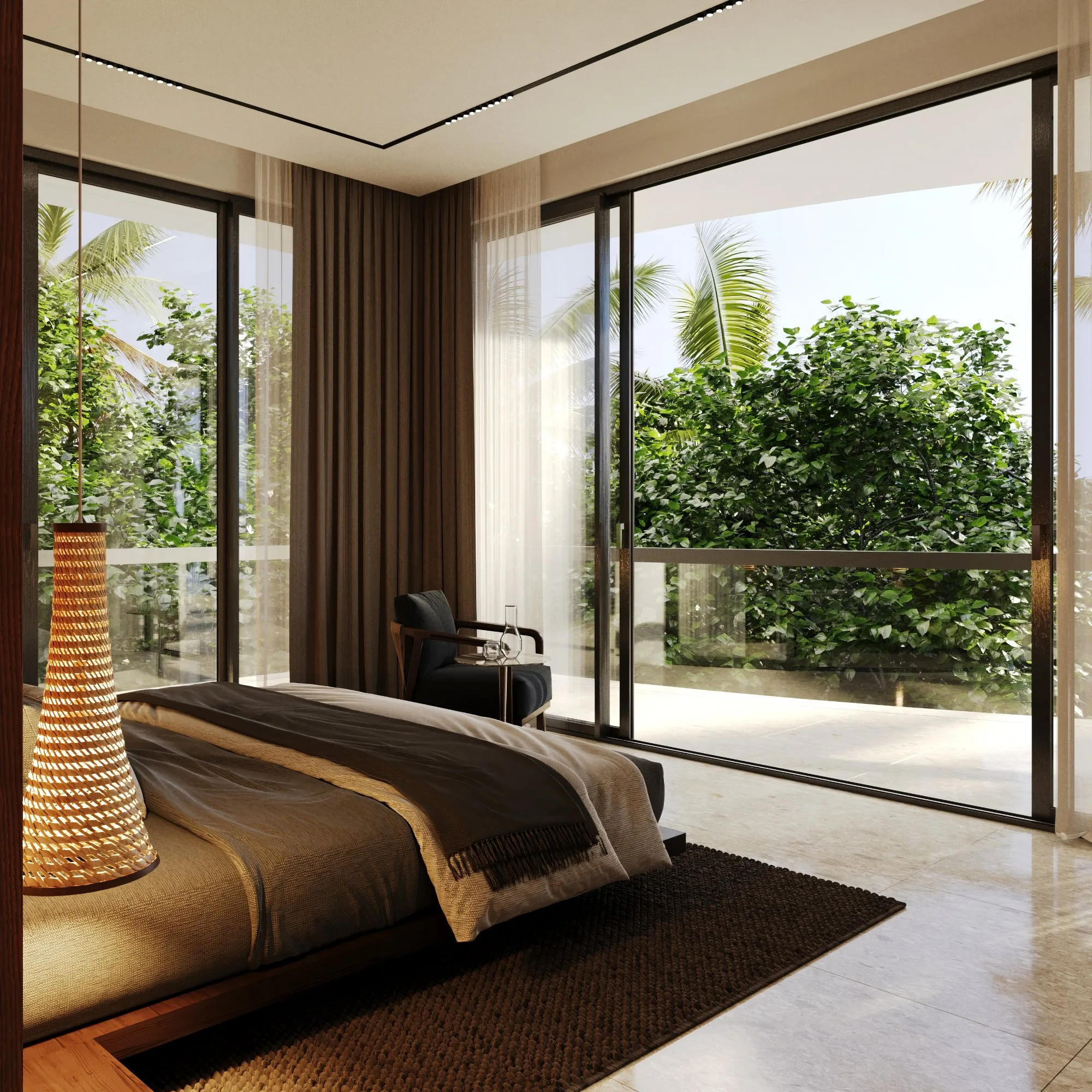 Master suite with terrace