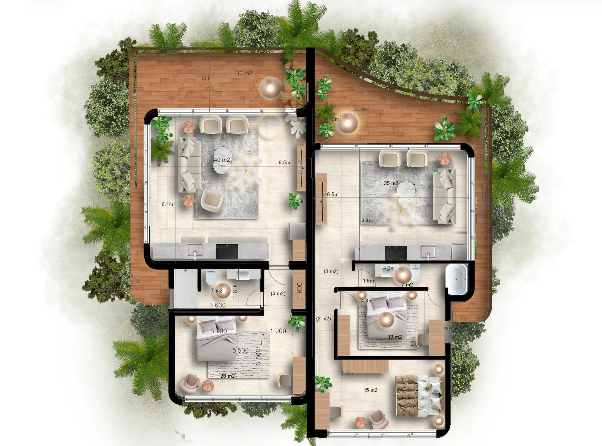 Penthouse floor plan